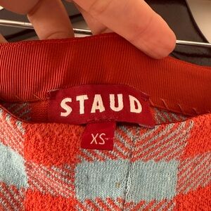STAUD Red and Blue Plaid Garment